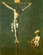 Francisco de Zurbaran st. lucas before christ crucified oil painting